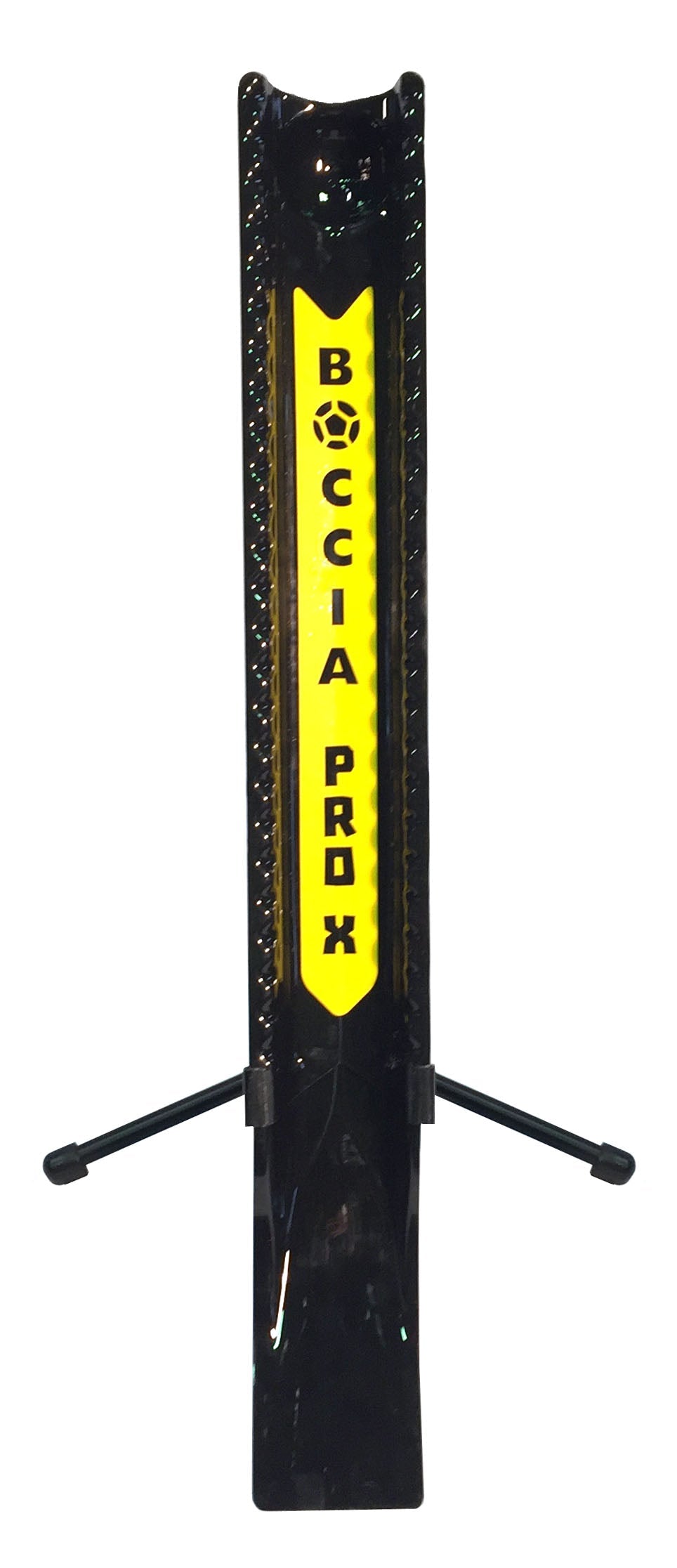 Front view of the boccia pro-x ramp shown at minimum extension