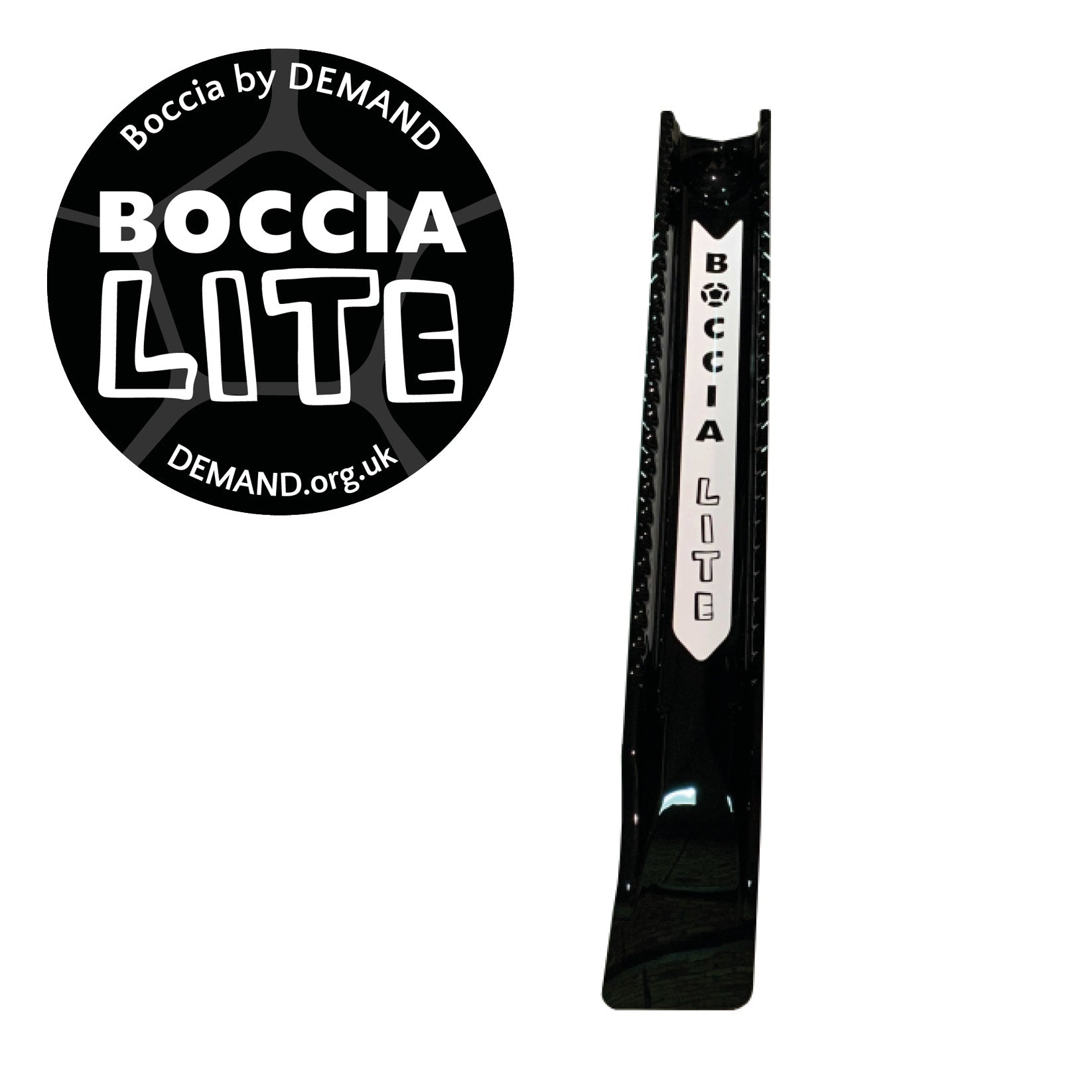 Boccia Lite ramp front view with logo